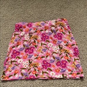 Sky to Moon Pink Floral Mini Skirt